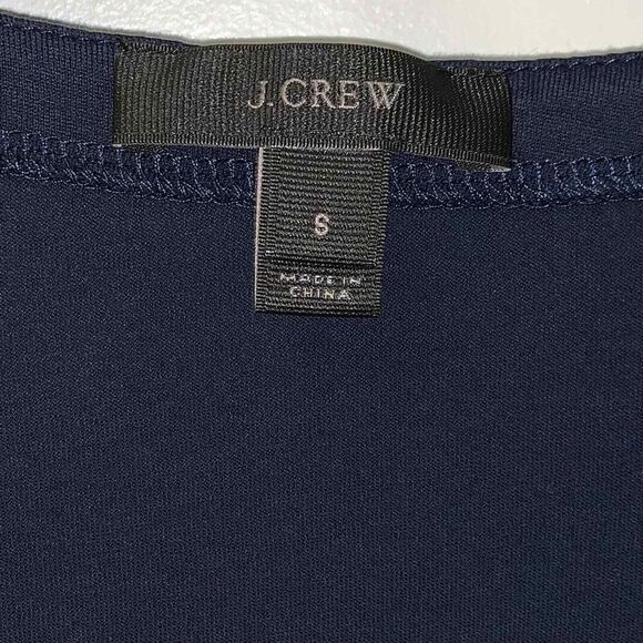 J Crew V-Neck Embroidered Top Women’s Small Blue Pullover Short Sleeve Bohemian - Picture 3 of 6